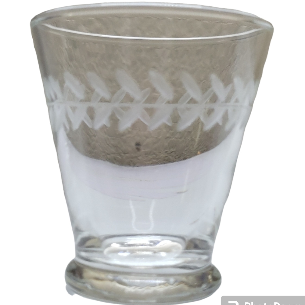 Anchor Hocking set of 2 etched leaf shot glass Set vintage - Picture 11 of 11
